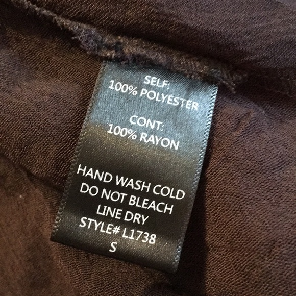 LAST CHANCE $5 SALE Dark Chocolate Lace Blouse - Picture 9 of 9